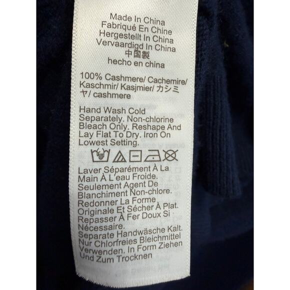 J. Crew Cashmere Relaxed V-neck Sweater Blue Soft Casual Wardrobe Sz XL - Picture 9 of 10